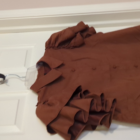 NWT MARC NEW YORK RUFFLE SLEEVE BUTTON FRONT SMALL - Picture 2 of 11